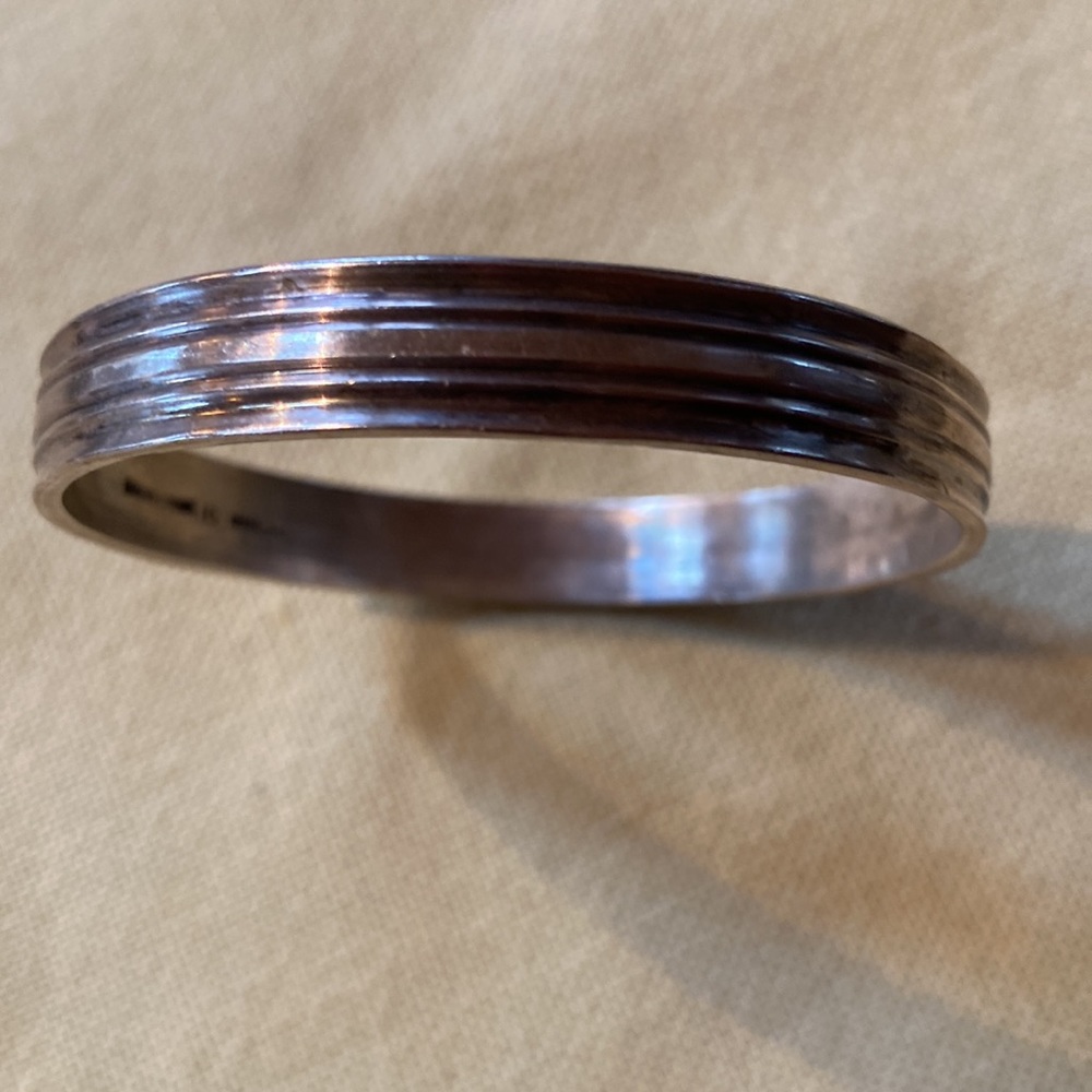 Solid Sterling Silver Bangle Bracelet Vintage - image 5
